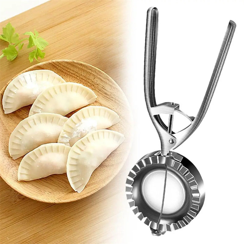 Molde redondo de cocina para hacer pasta, dumplings, máquina de acero inoxidable, herramienta para hornear en casa