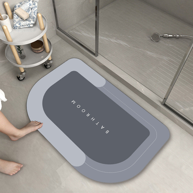 Alfombra de baño absorbente y de secado rápido, decoración moderna para baños.