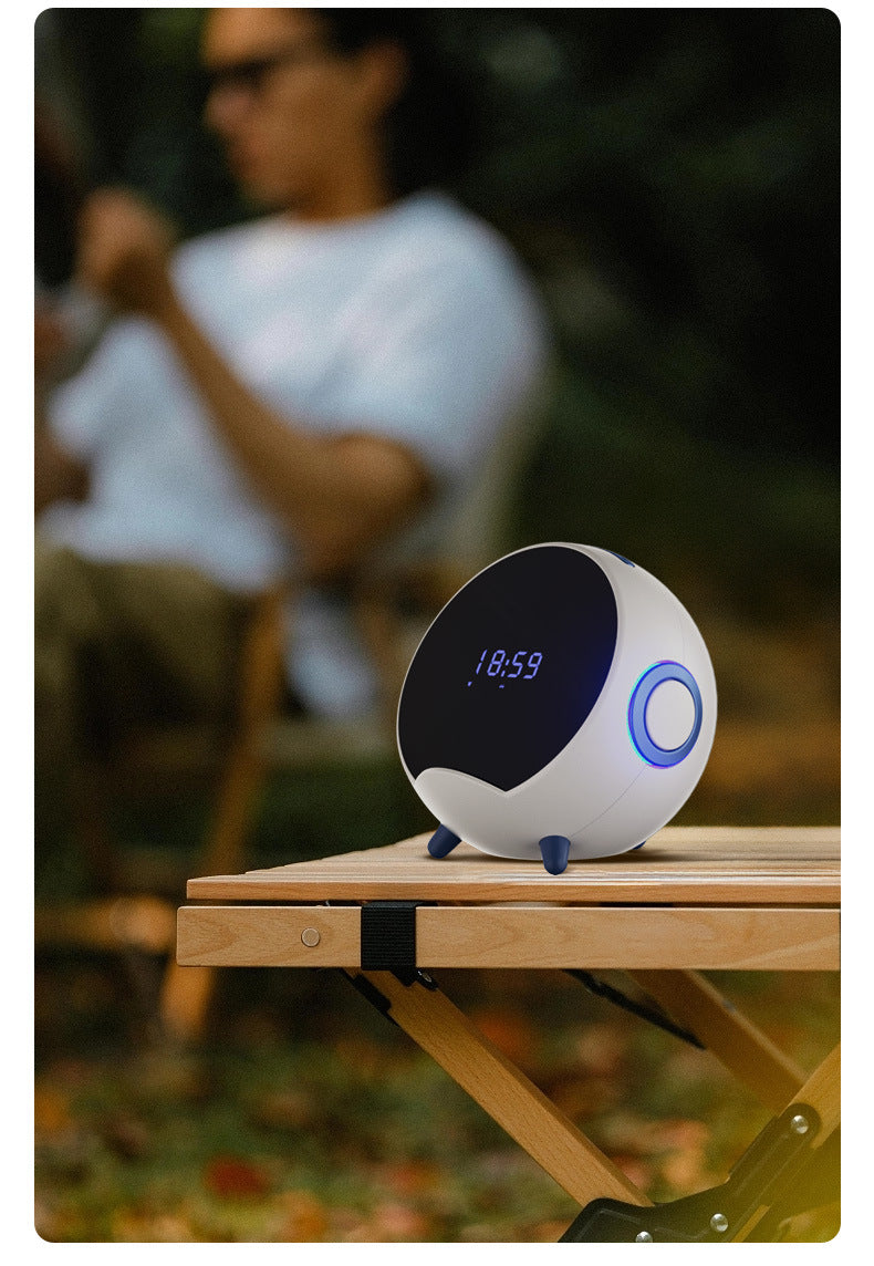 Dispositivo reloj lámpara con Bluetooth y altavoz; Soporte para teléfono móvil Cargador inalámbrico