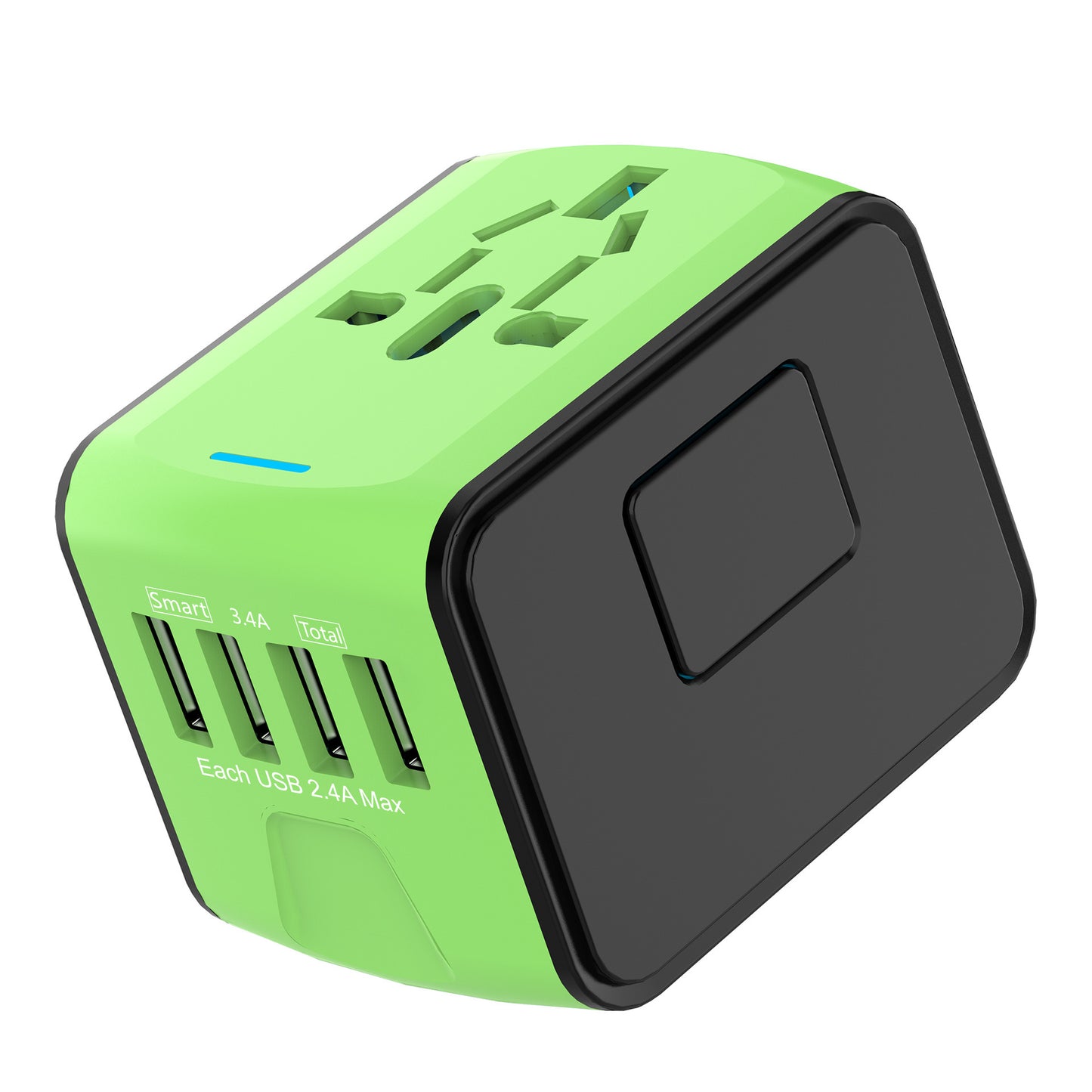 Base de carga multifuncional para viajes con 4 puertos USB y convertidor