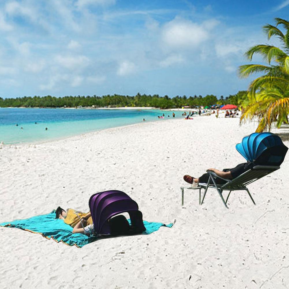 sol Sombrillas de playa al aire libre para cubrir rostro y cuello, maravillosas sombrillas para la exteriores