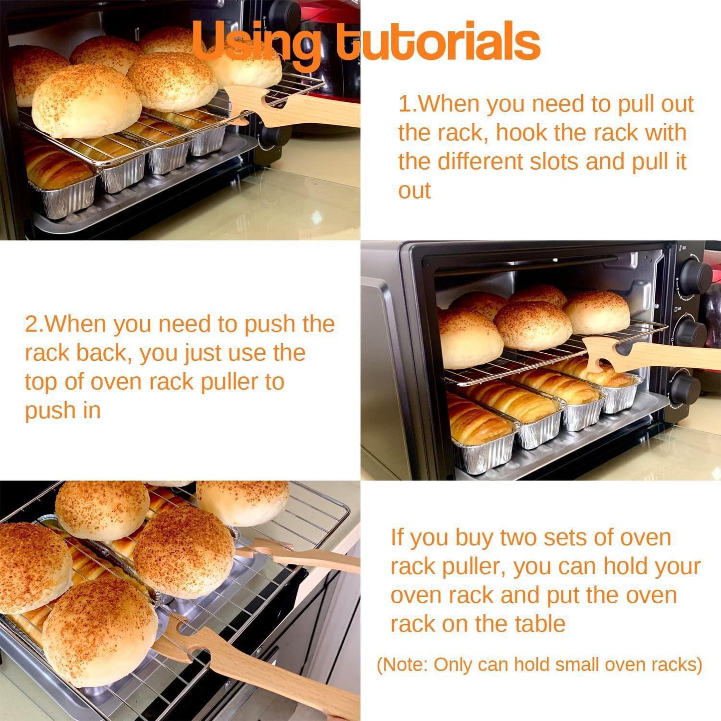 Extractor de rejillas para horno, abridor elástico específico para horno, herramientas de cocina
