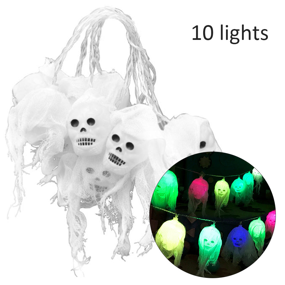¡Luces LED de Halloween fantasmagóricas! calaveras
