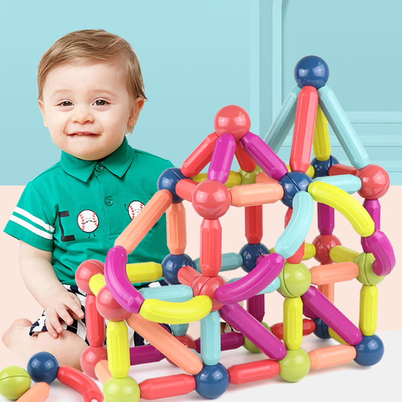 Juguetes para bebés, palo magnético, juego de bloques de construcción, juego de imanes