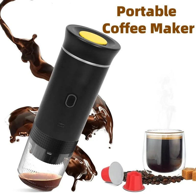 Molinillo de café eléctrico portátil 3 en 1, práctico y práctico para viajes, cafetera de cápsulas
