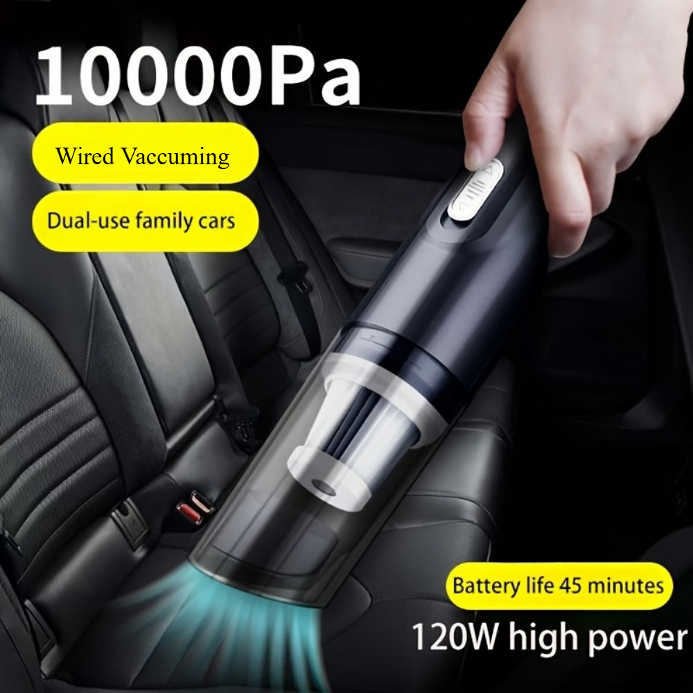 Aspiradora de auto, 120 W, 12000 Pa, recargable, de mano, multifunción, para el interior del coche.
