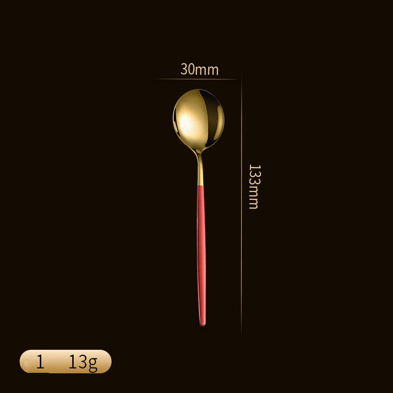 Juego de Cuchillo, Tenedor y Cucharas Acabado Titanio – Estilo Japonés y Coreano