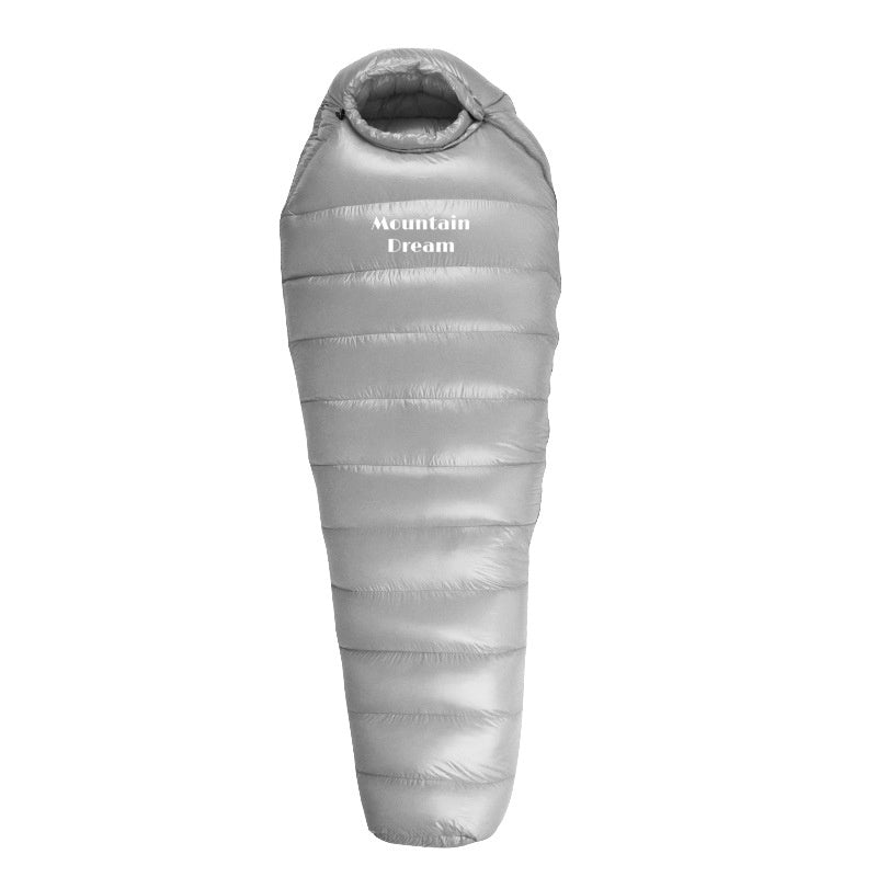 Saco de dormir ultraligero tipo momia relleno de plumón