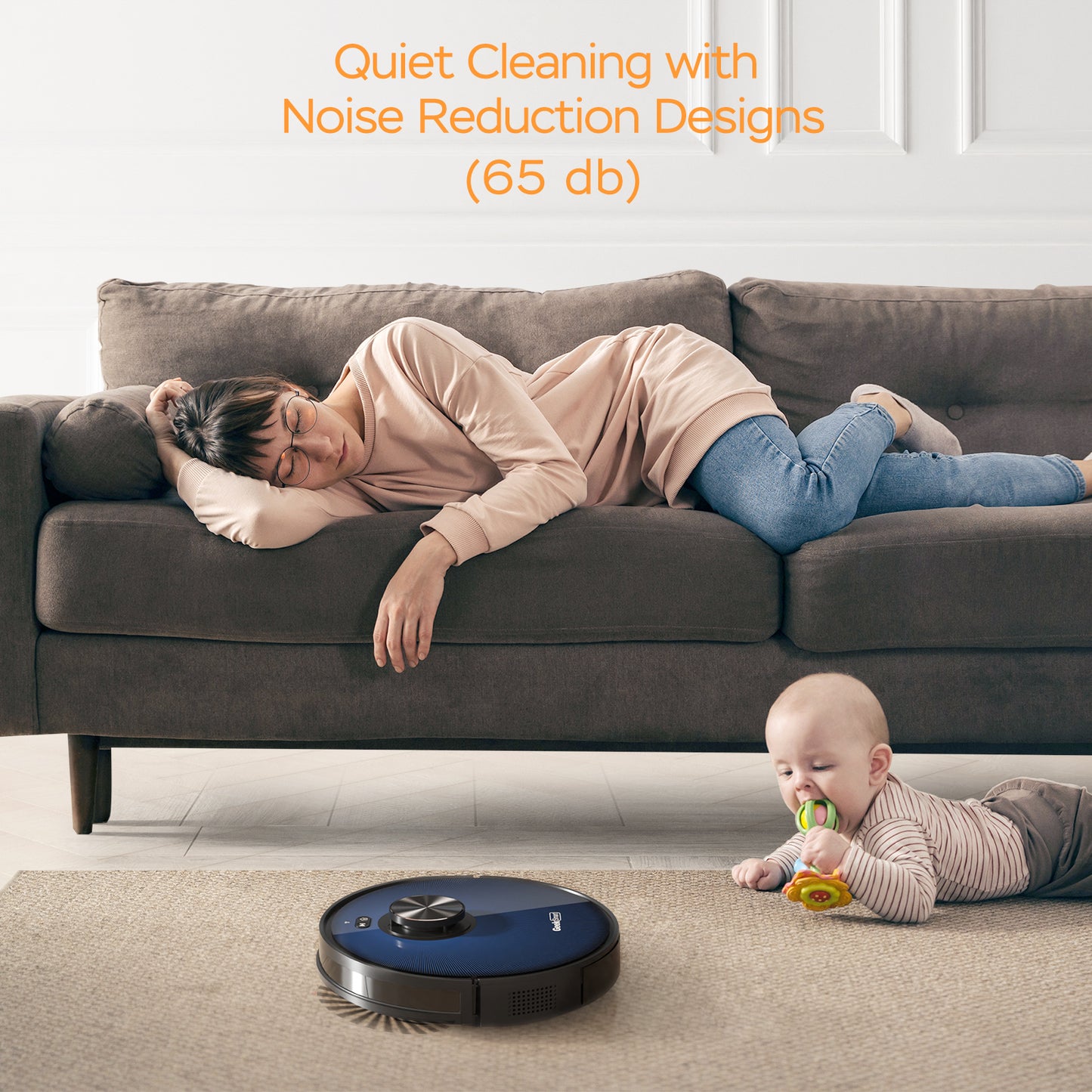 Robot aspirador y trapeador Geek Smart L7, navegación LDS, aplicación conectada a Wi-Fi, limpieza selectiva de habitaciones, succión MAX 2700 PA, ideal para mascotas y hogares más grandes
