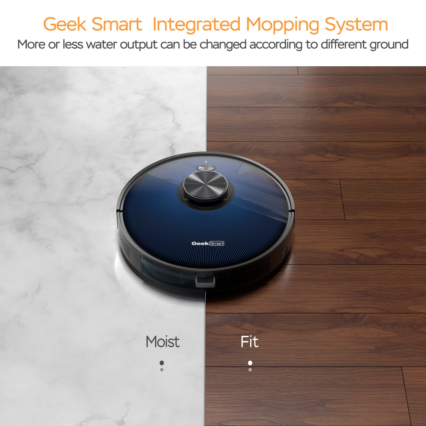 Robot aspirador y trapeador Geek Smart L7, navegación LDS, aplicación conectada a Wi-Fi, limpieza selectiva de habitaciones, succión MAX 2700 PA, ideal para mascotas y hogares más grandes