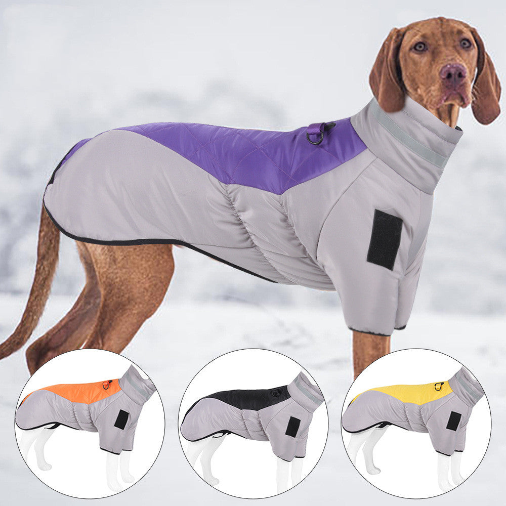 Ropa para perros gruesa con calidez reflectante para perros grandes, ropa para lluvia, suministros para mascotas