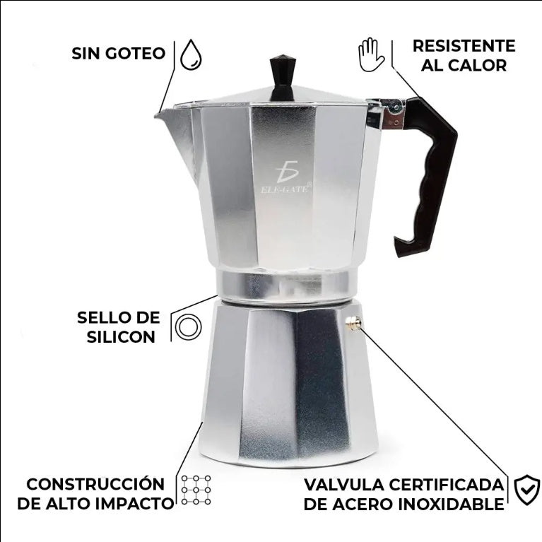 Cafetera Manual Italiana Colombiana 150ml — Control Total y Espumador Integrado