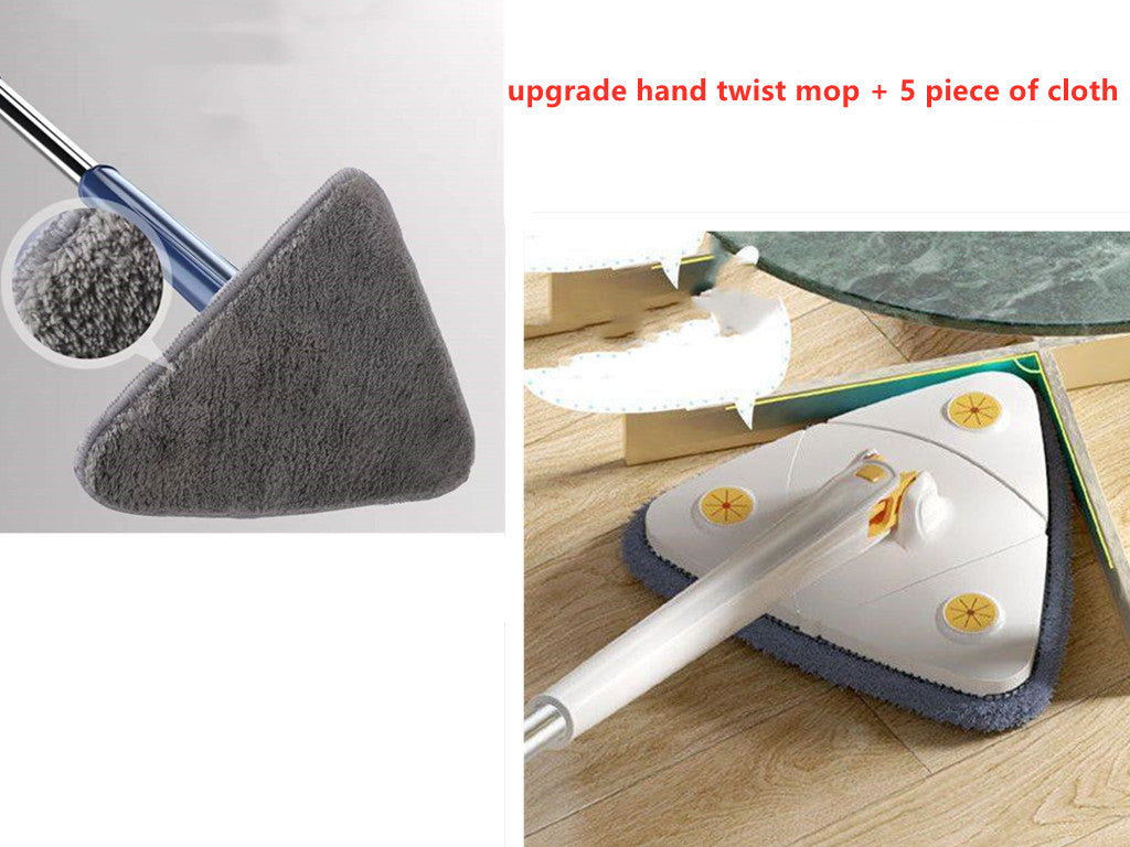 Fregona triangular extensible, fregona de limpieza ajustable giratoria 360 de 110 Cm para bañera, azulejo, suelo, pared
