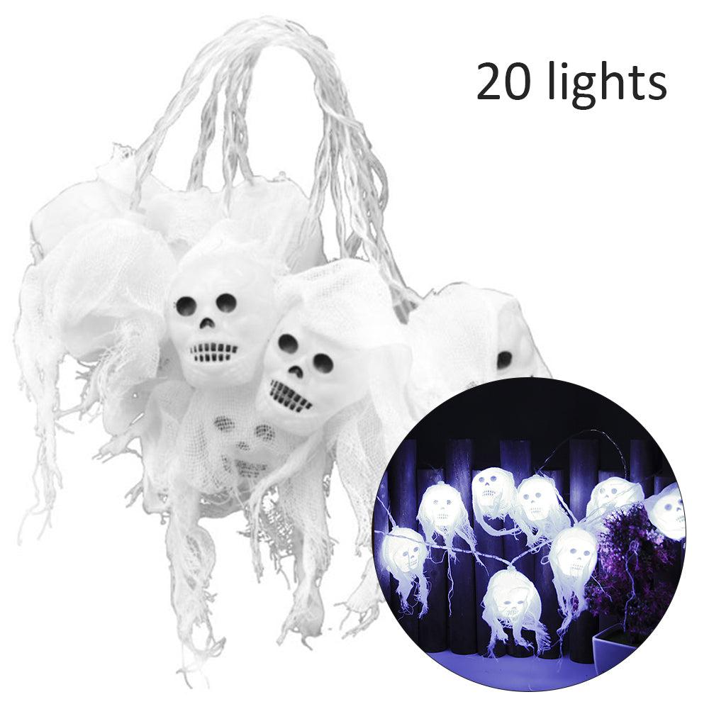 ¡Luces LED de Halloween fantasmagóricas! calaveras