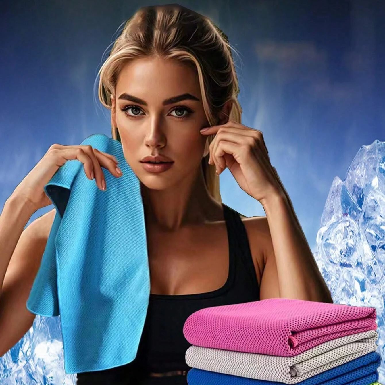 Toalla de microfibra Refrescante Multiusos – Ideal para Piscina, Gimnasio y Verano