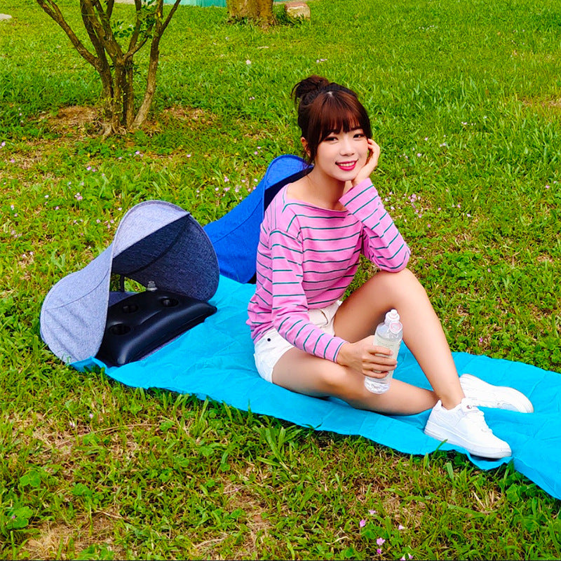 Sombrillas de playa para cubrirse del sol al aire libre con almohada apoyacabeza; ideal para exteriores y playa, cobertor solar para el rostro
