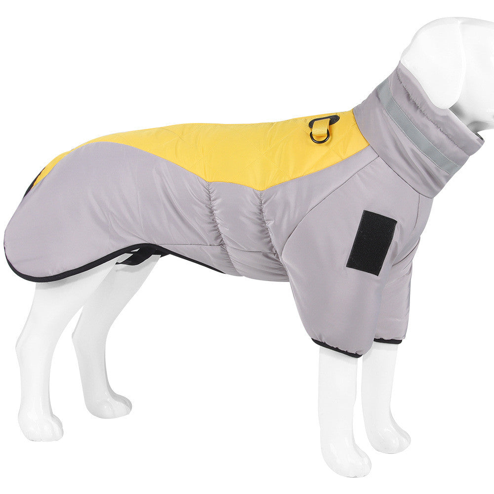 Ropa para perros gruesa con calidez reflectante para perros grandes, ropa para lluvia, suministros para mascotas