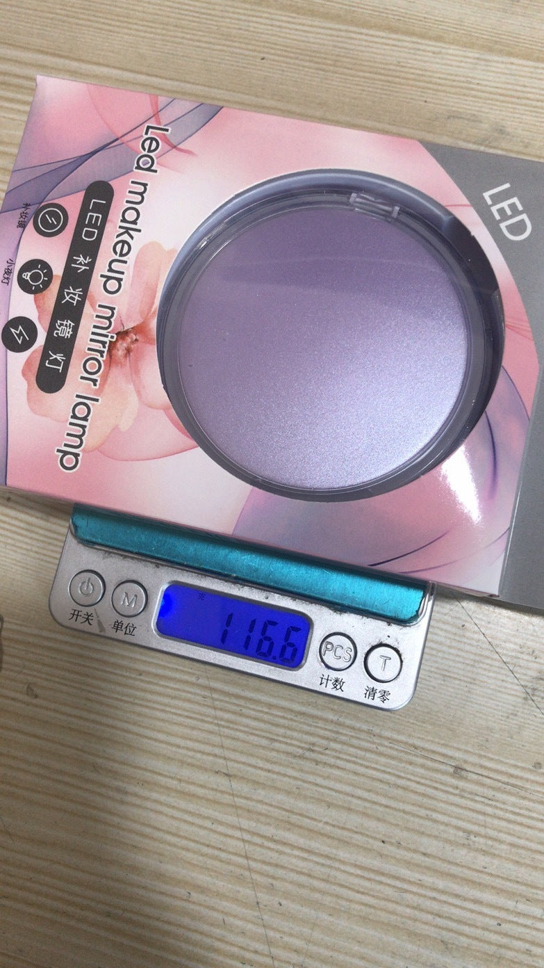 Mini espejo de maquillaje LED portátil, como y transportable