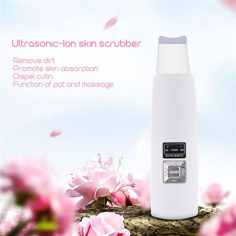 Limpiador facial ultrasónico para puntos negros y acné, masajeador vibratorio, máquina de limpieza ultrasónica 394