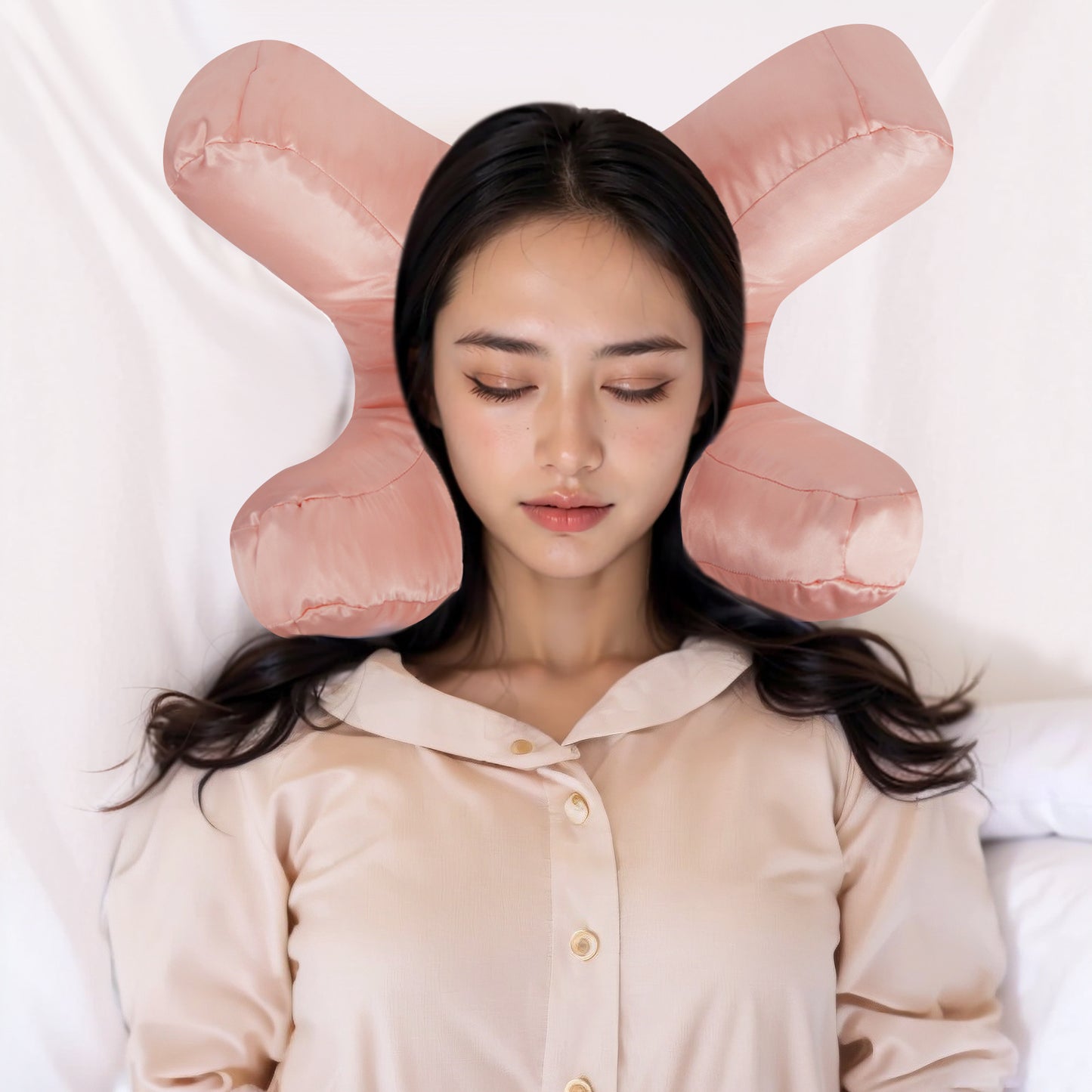 Almohada facial, almohada de belleza, almohada de masaje antiarrugas para dormir boca abajo