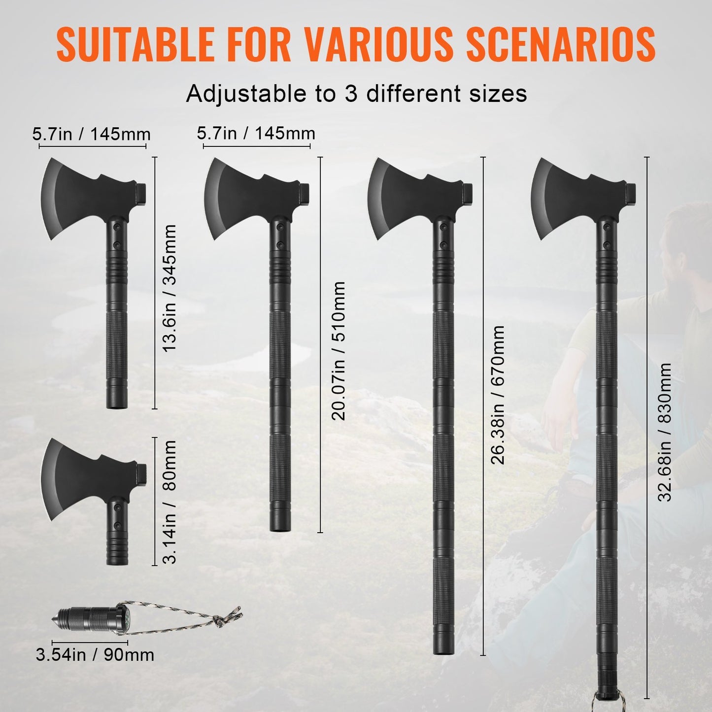 Herramientas de camping, y supervivencia al exterior , Palas plegables para acampar 16 en 1