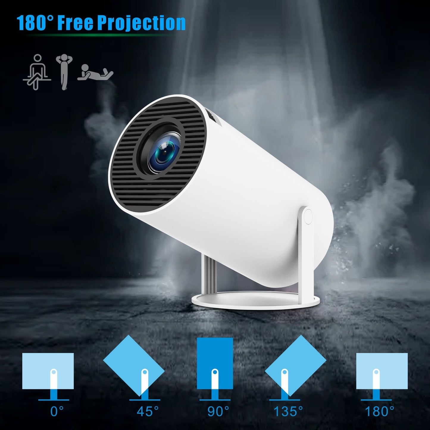 Proyector profesional HY300 para cine en casa, entretenimiento, proyector pequeño portátil