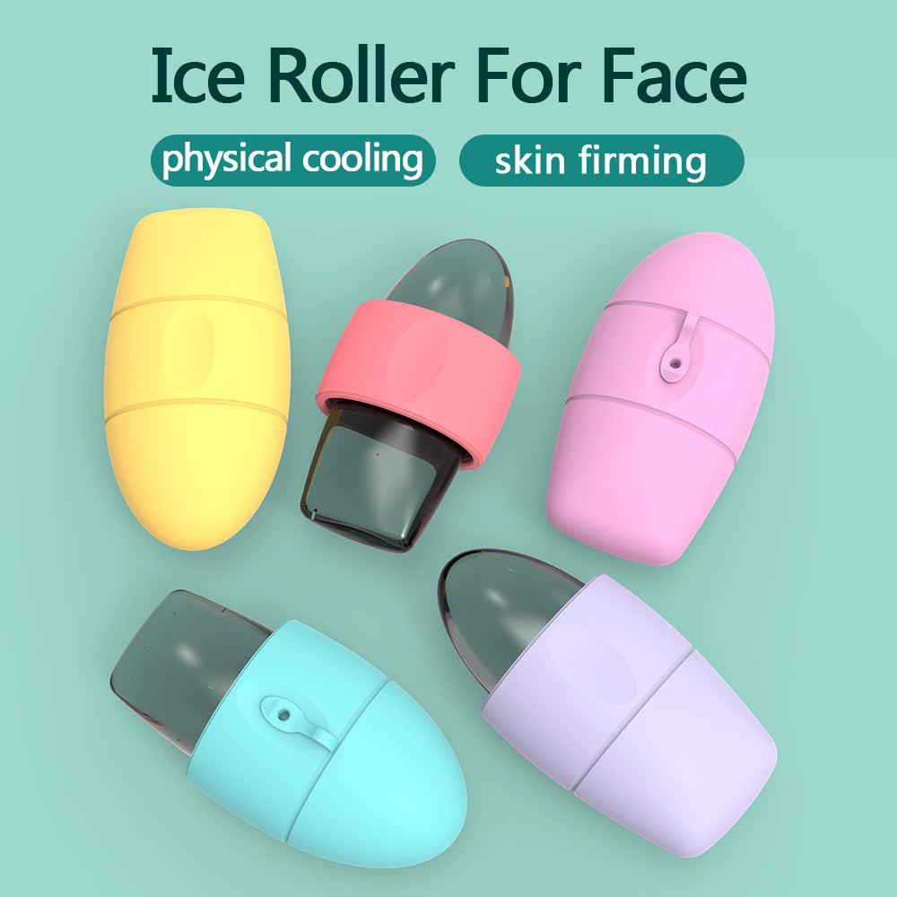 Rodillo Facial de Hielo en Silicona – Contornea, Reduce Poros y Ojeras