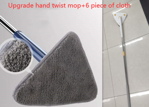 Fregona triangular extensible, fregona de limpieza ajustable giratoria 360 de 110 Cm para bañera, azulejo, suelo, pared