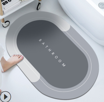 Alfombra de baño absorbente y de secado rápido, decoración moderna para baños.