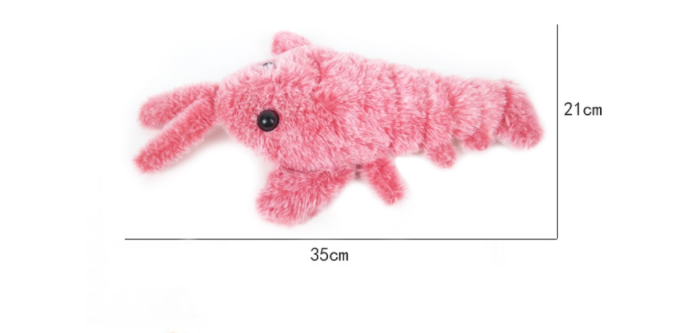 Juguetes para mascotas a pilas, camarones saltadores eléctricos, carga USB, simulación de langosta, divertido gato, juguete para mascotas de peluche
