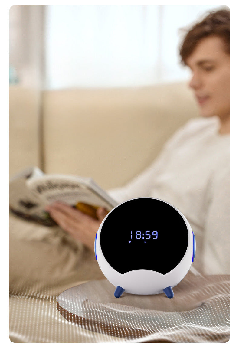 Dispositivo reloj lámpara con Bluetooth y altavoz; Soporte para teléfono móvil Cargador inalámbrico