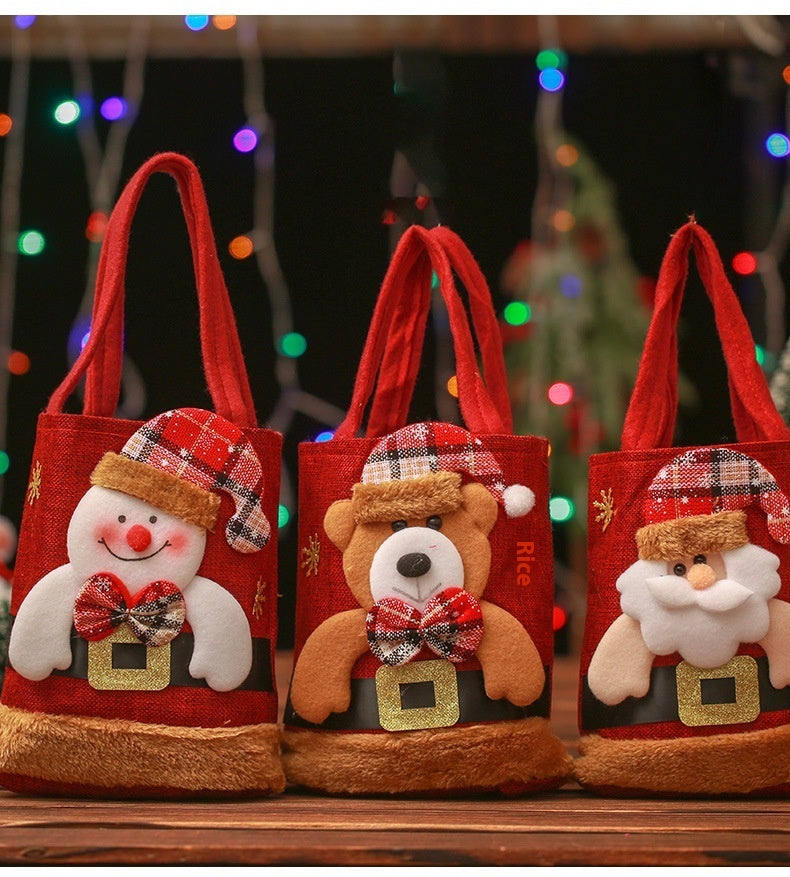 Bolsas pequeñas decorativas para navidad, ideal para decorar el arbol, ambientes festivos