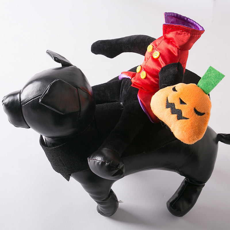 Ropa para perros y gatos de Halloween Disfraz para mascotas Divertido, disgraz hombre sin cabeza
