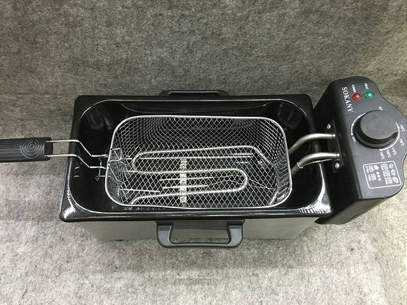 Freidora Electromecánica 3L, Freidora de Papas 3L con Recubrimiento Antiadherente