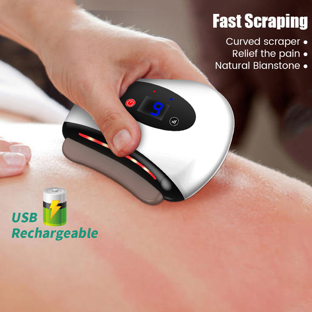 Gua Sha dispositivo electrónico, Masajeador Facial Meridian Drenaje linfático