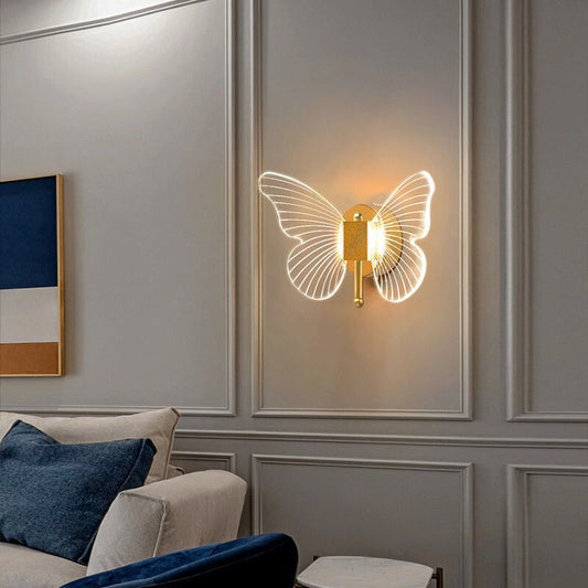 lámpara de noche con forma de mariposa para dormitorio y otros espacios