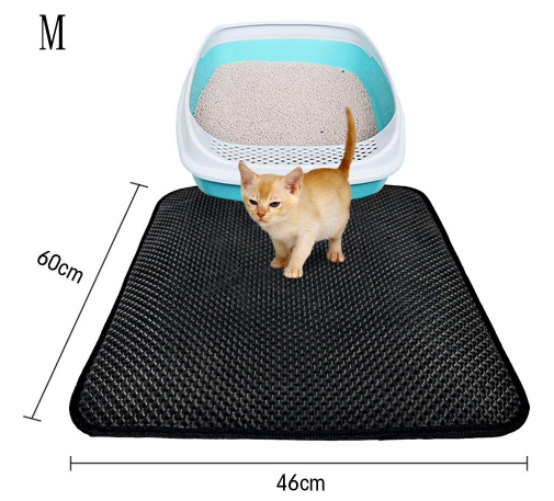 Almohadillas de cama para gatos de doble capa, alfombra que recoge las piedritas y residuos de sus patitas