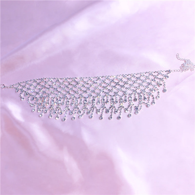 Collar de diamantes de imitación de piedras brillantes