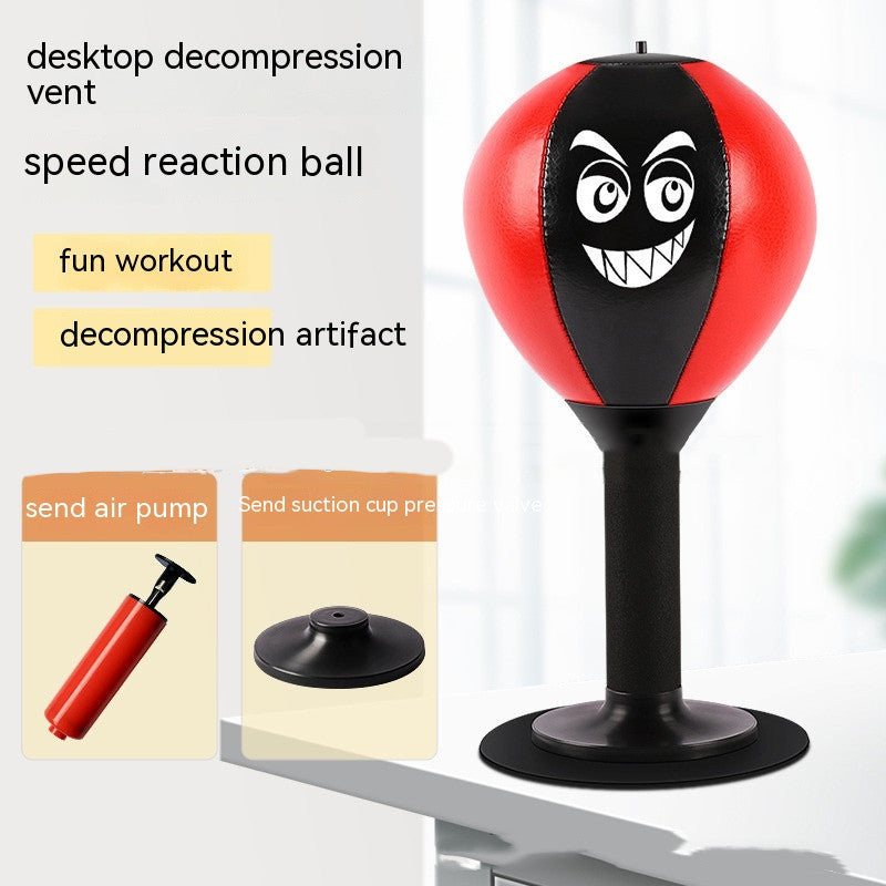 Punching Ball Infantil de Escritorio | Bola de Boxeo Antiestrés con Ventosa – con Bomba de Aire