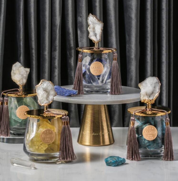 Set de Aromaterapia con Cristales – Aceites Esenciales + Cristales de Bienestar