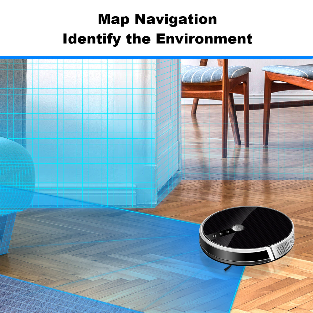 INGVY Robot aspirador para barrido y limpieza; robot aspirador por mapa, memoria, partición inteligente, aplicación WiFi, tanque de agua eléctrico, simula trapo húmeda