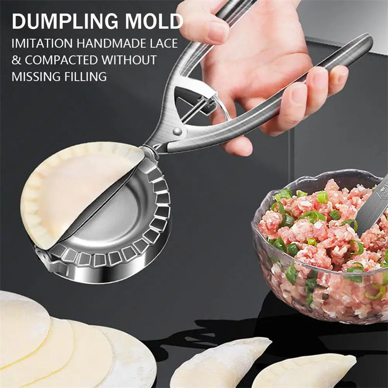 Molde redondo de cocina para hacer pasta, dumplings, máquina de acero inoxidable, herramienta para hornear en casa