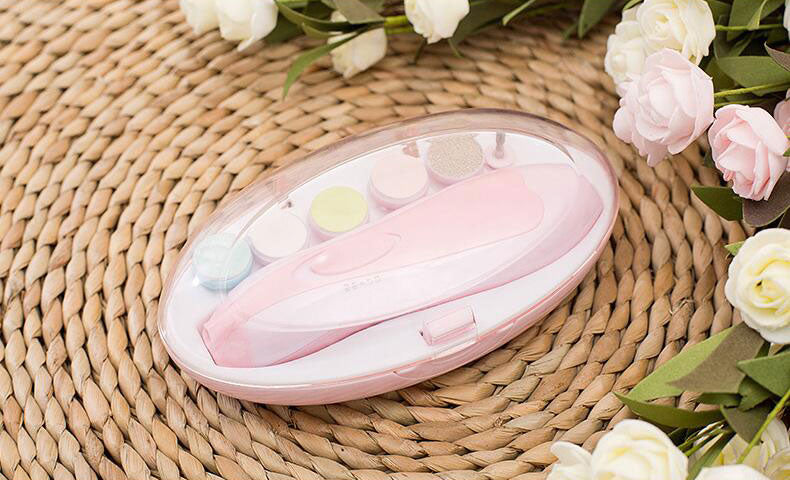 Pulidor de uñas eléctrico multifuncional anti arañazos para bebés y niños, recortadora 6 en 1 eléctrica