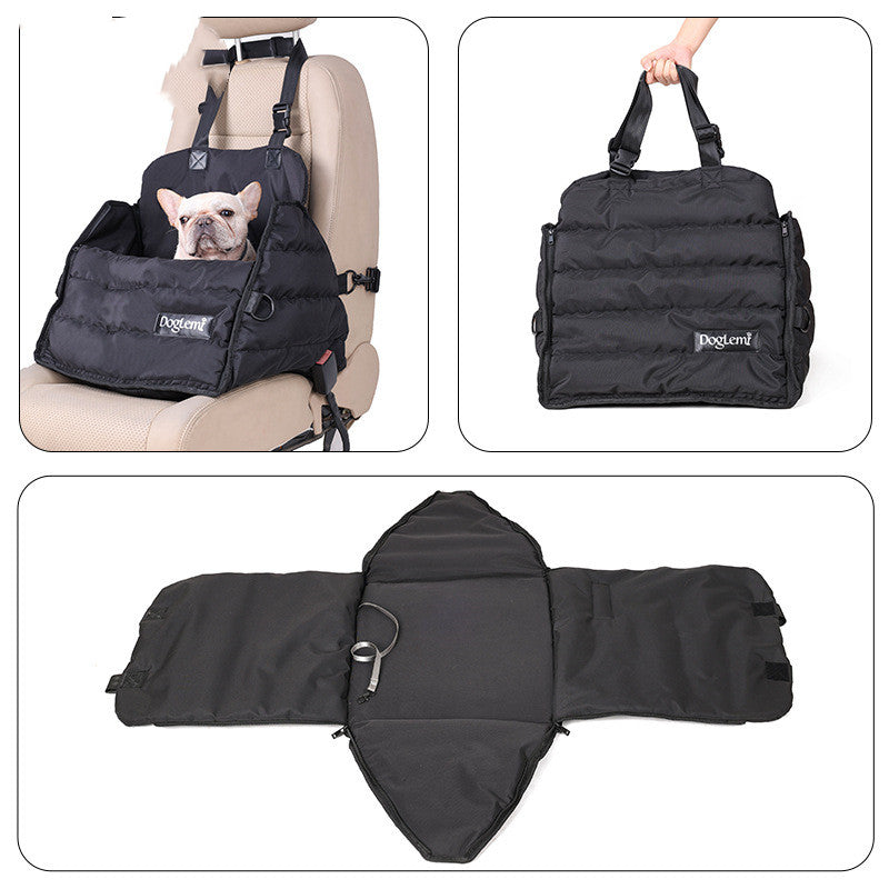 Bolsa para transporte de mascotas, asiento delantero y trasero de automovil, almohadilla para coche para perros, multifuncional, anti salpicaduras, bolsa para mascotas de otoño e invierno