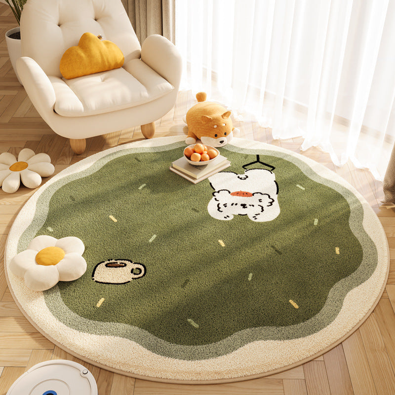 Alfombra Anime Redonda – ¡Diseños de Dibujos Animados que Enamoran! 🐶🐼🐰