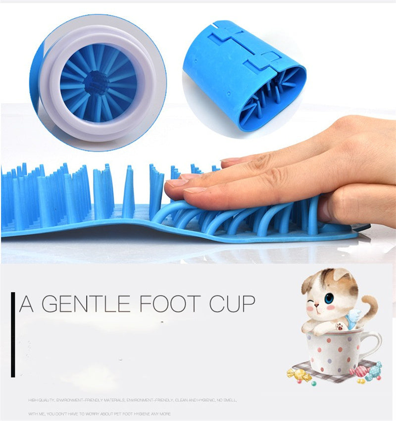 Productos de limpieza para el cuidado de las patas de tu perro de silicona.