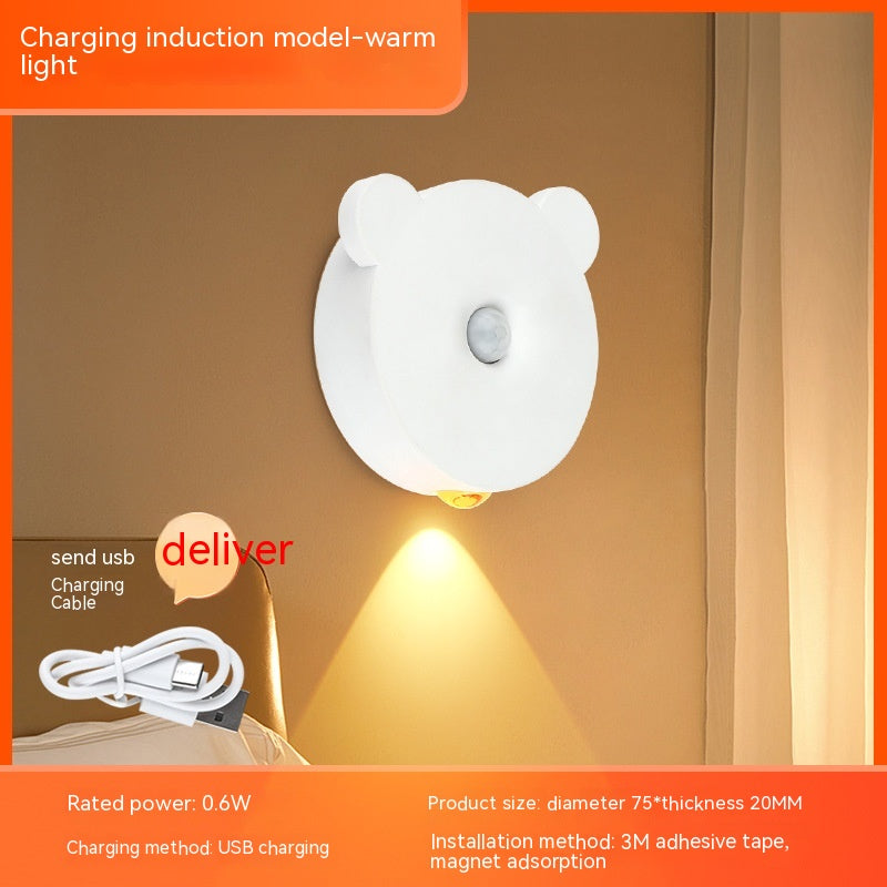 Lámpara LED inteligente con Sensor infrarrojo, carga magnética USB, sensor de movimiento