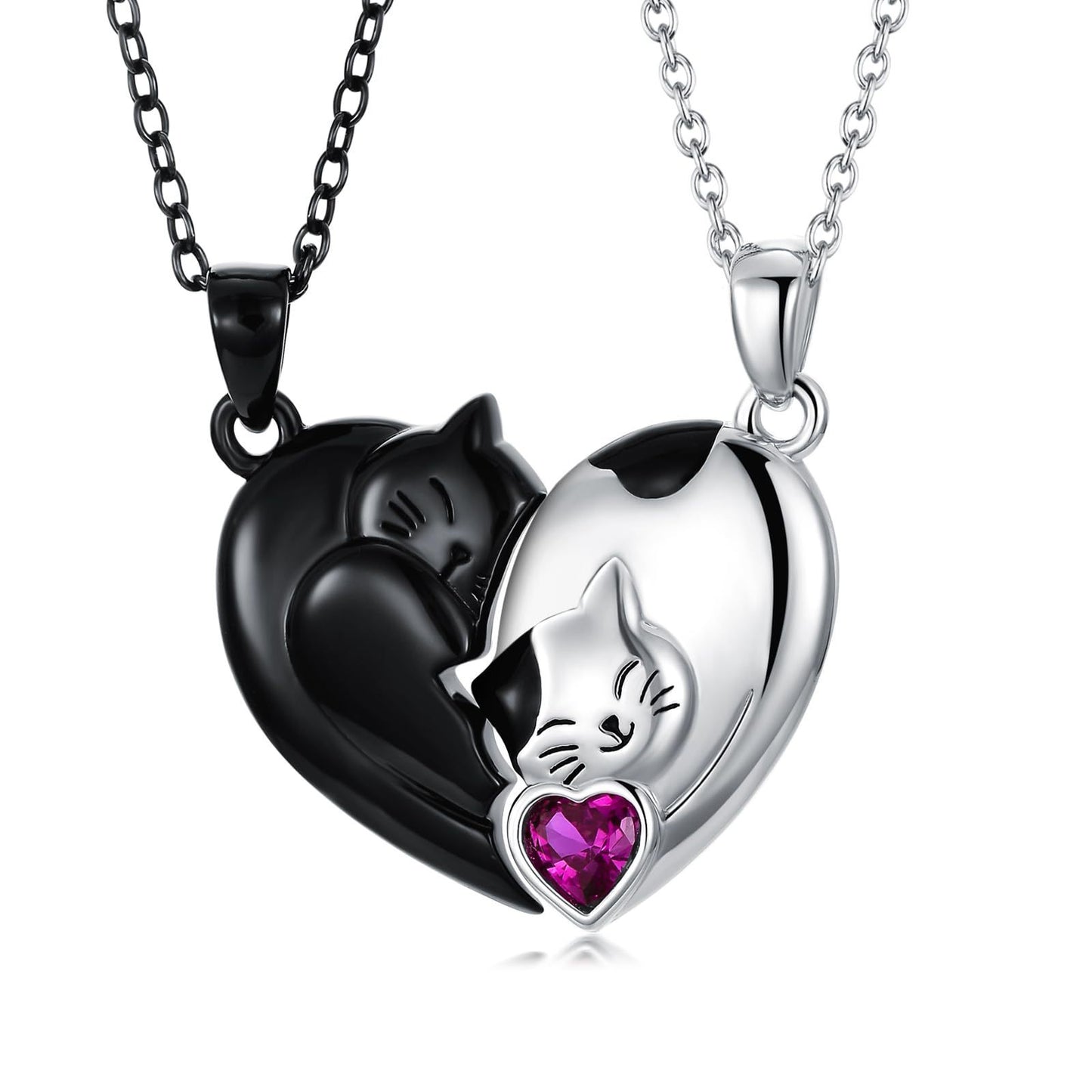 collar de corazón, unión de amor dos dos partes que se unen, para parejas y/o mascotas