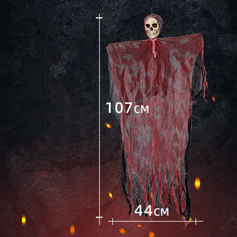 Colgante de fantasma para Halloween, colgantes de calavera de terror con sangre teñida para fiesta de Halloween, Patio, césped, ventana, decoración de la casa