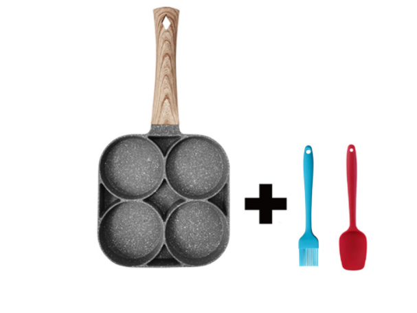 Sartén para tortilla de división de cuatro partes, sartén antiadherente